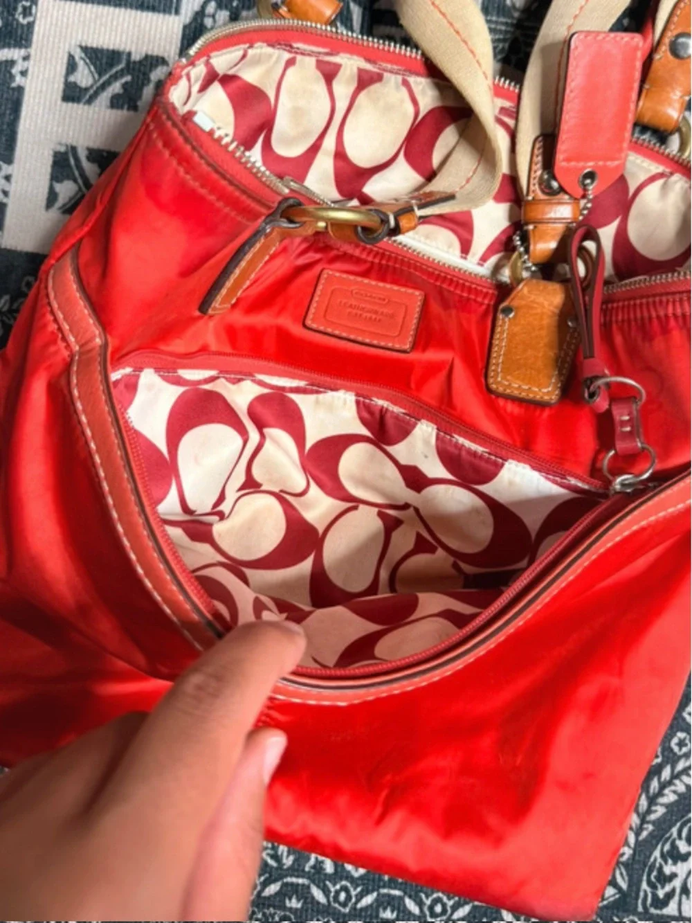 Coach bold red